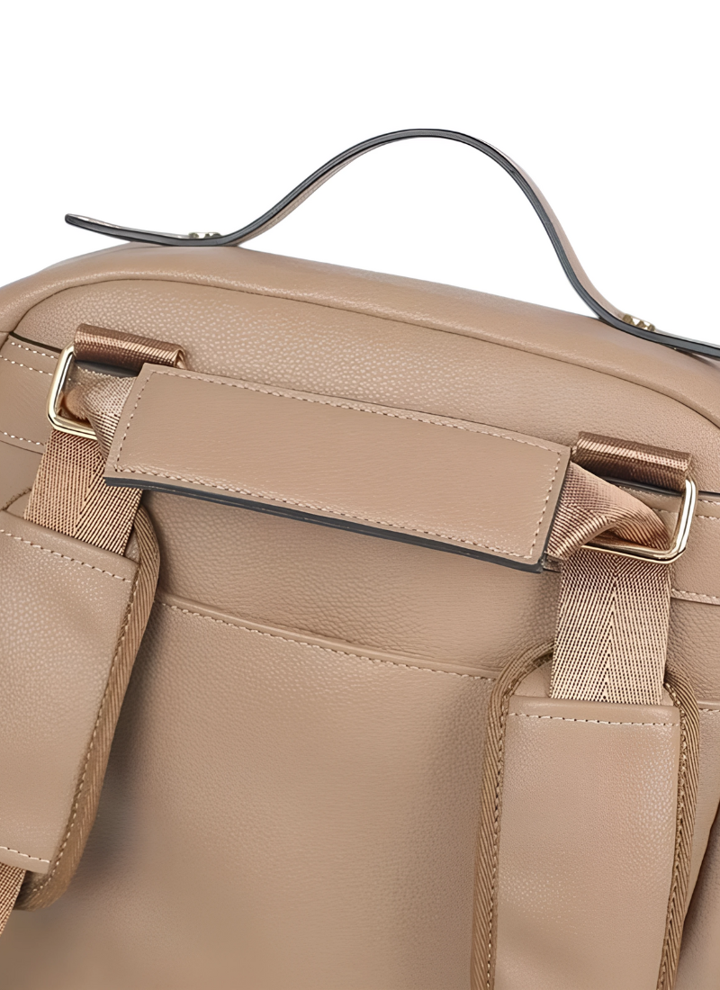 Kit Multifunction Leather Diaper Backpack – Large Capacity