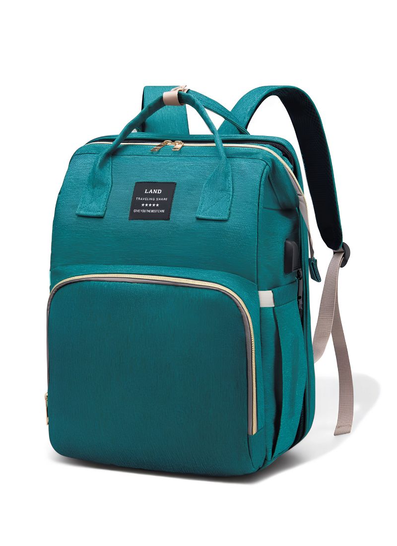 Portable Mommy Bag with Foldable Crib