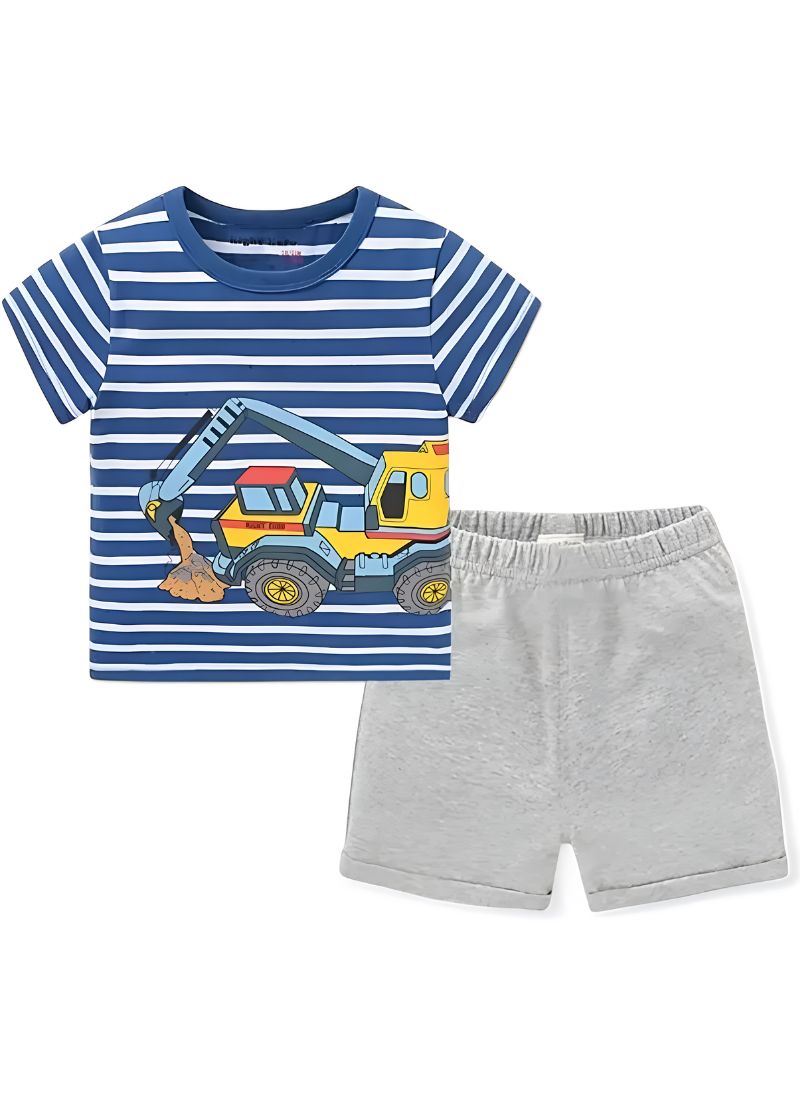 Baby Cartoon Sleeveless Top & Shorts Set β 2PCS