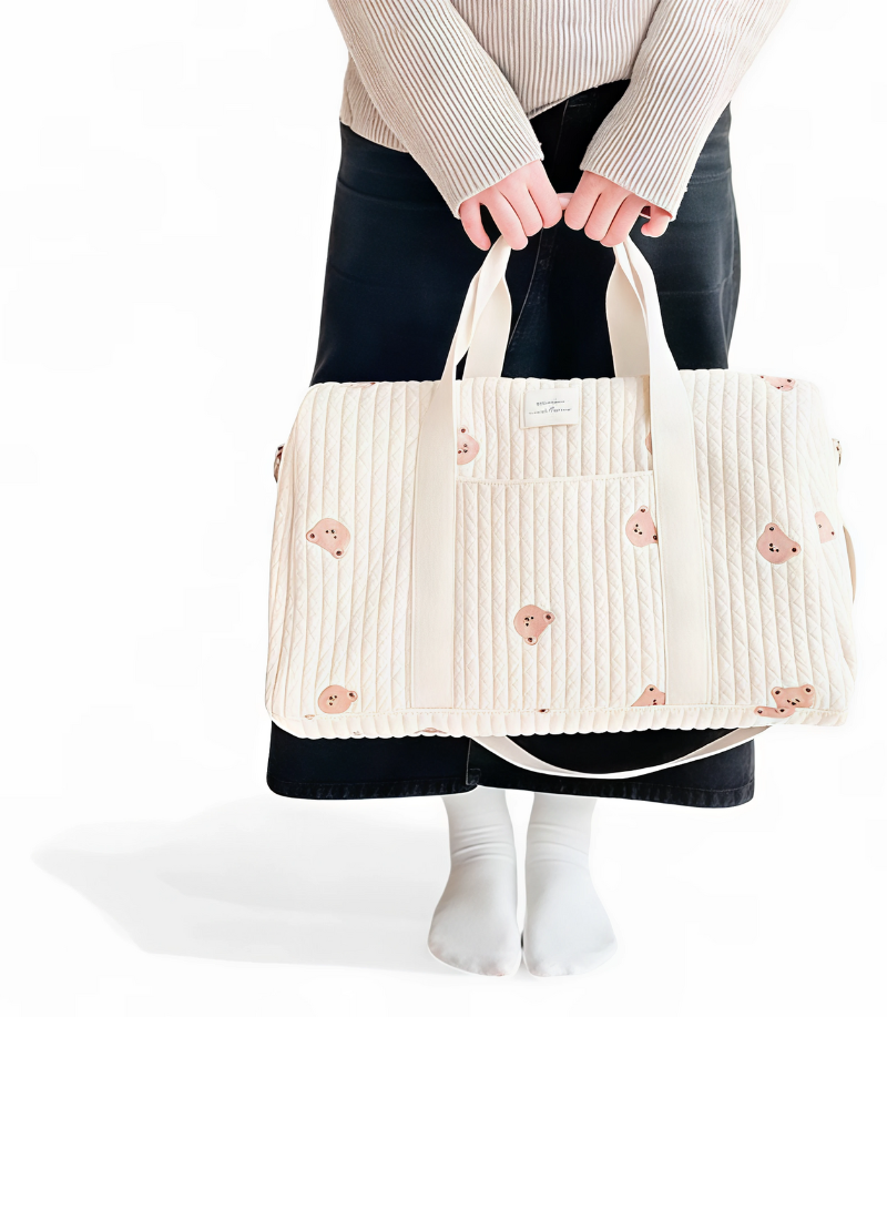 Little Bear Embroidered Mommy Shoulder Bag