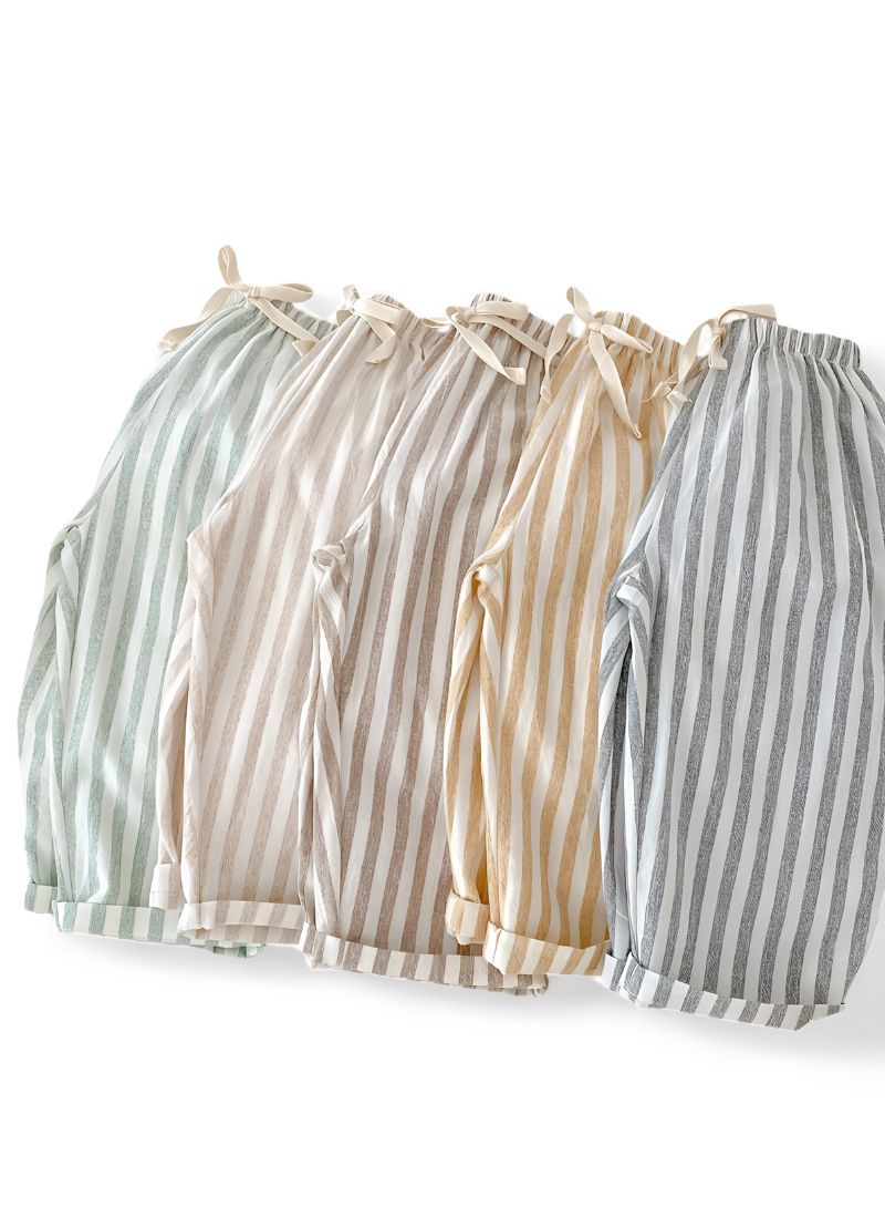 Baby Vintage Stripe Linen-Cotton Pants