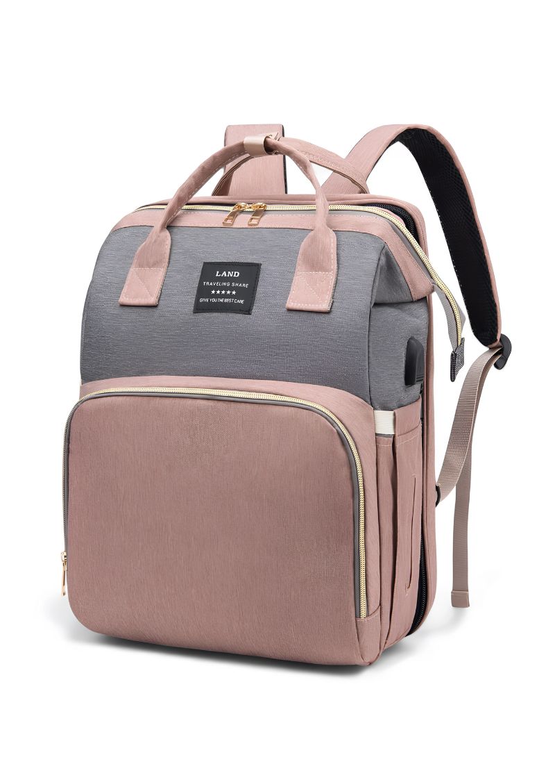 Portable Mommy Bag with Foldable Crib
