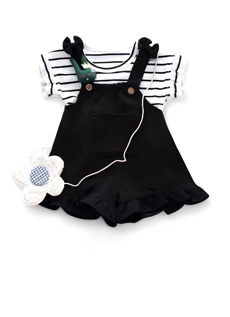 Baby Suspender Shorts T-Shirt Set (2PCS)