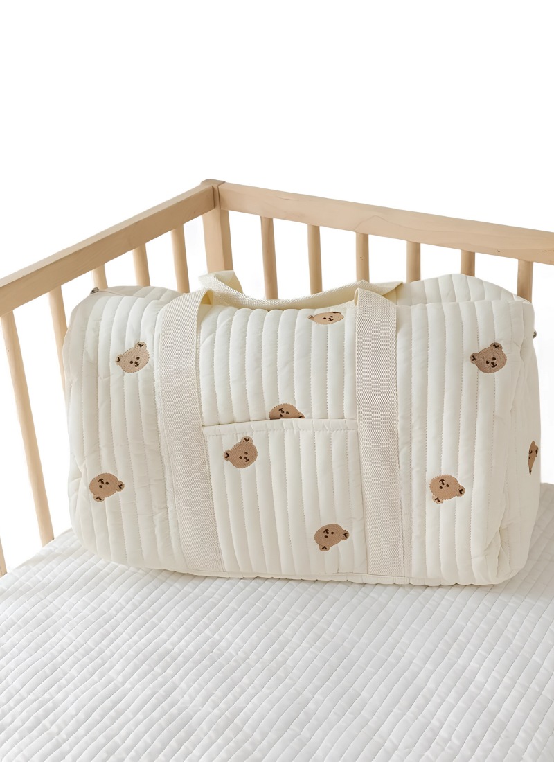 Little Bear Embroidered Mommy Shoulder Bag