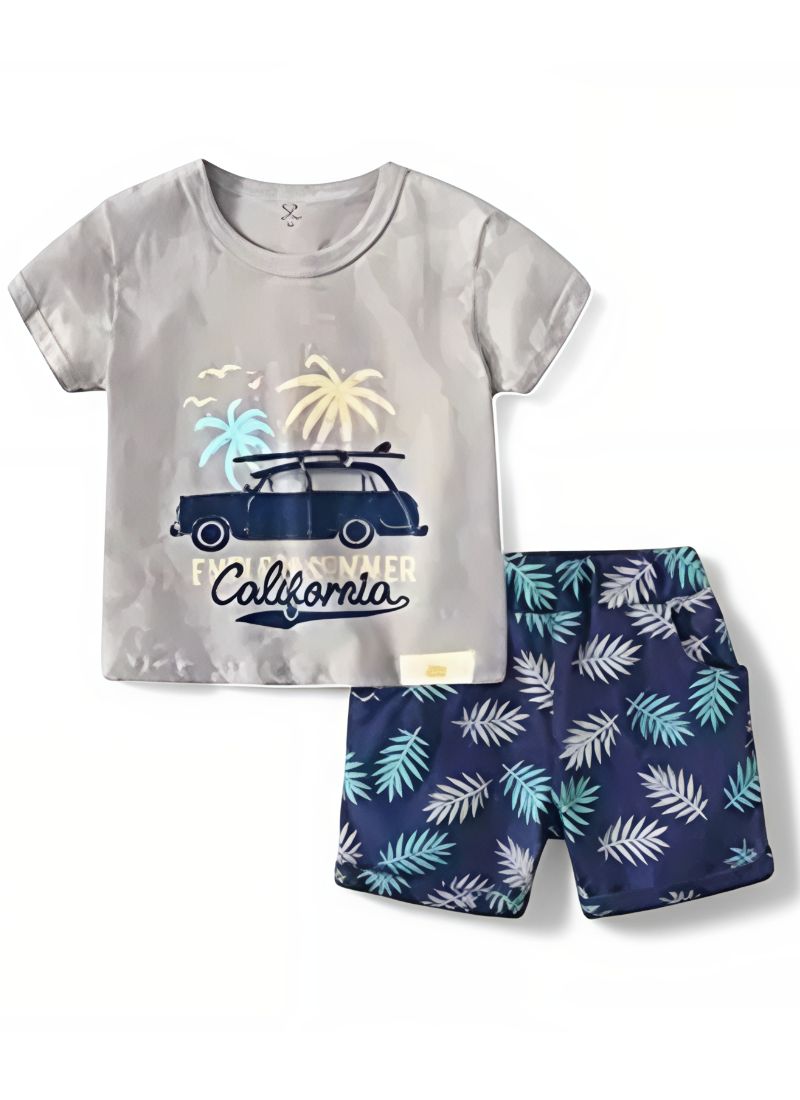 Baby Cartoon Sleeveless Top & Shorts Set β 2PCS