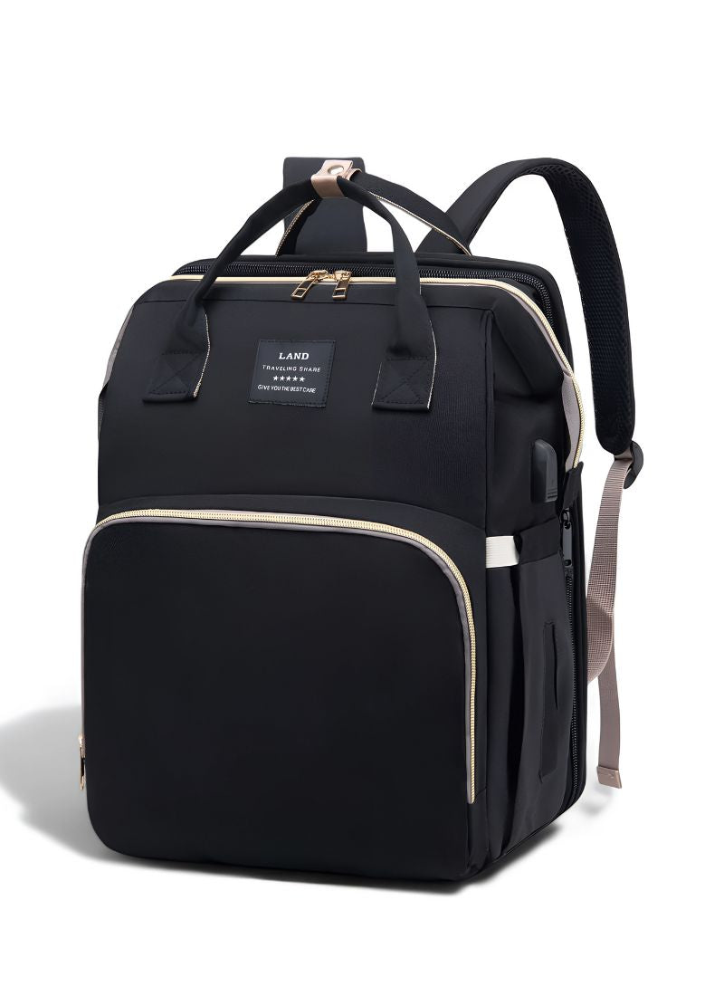 Portable Mommy Bag with Foldable Crib
