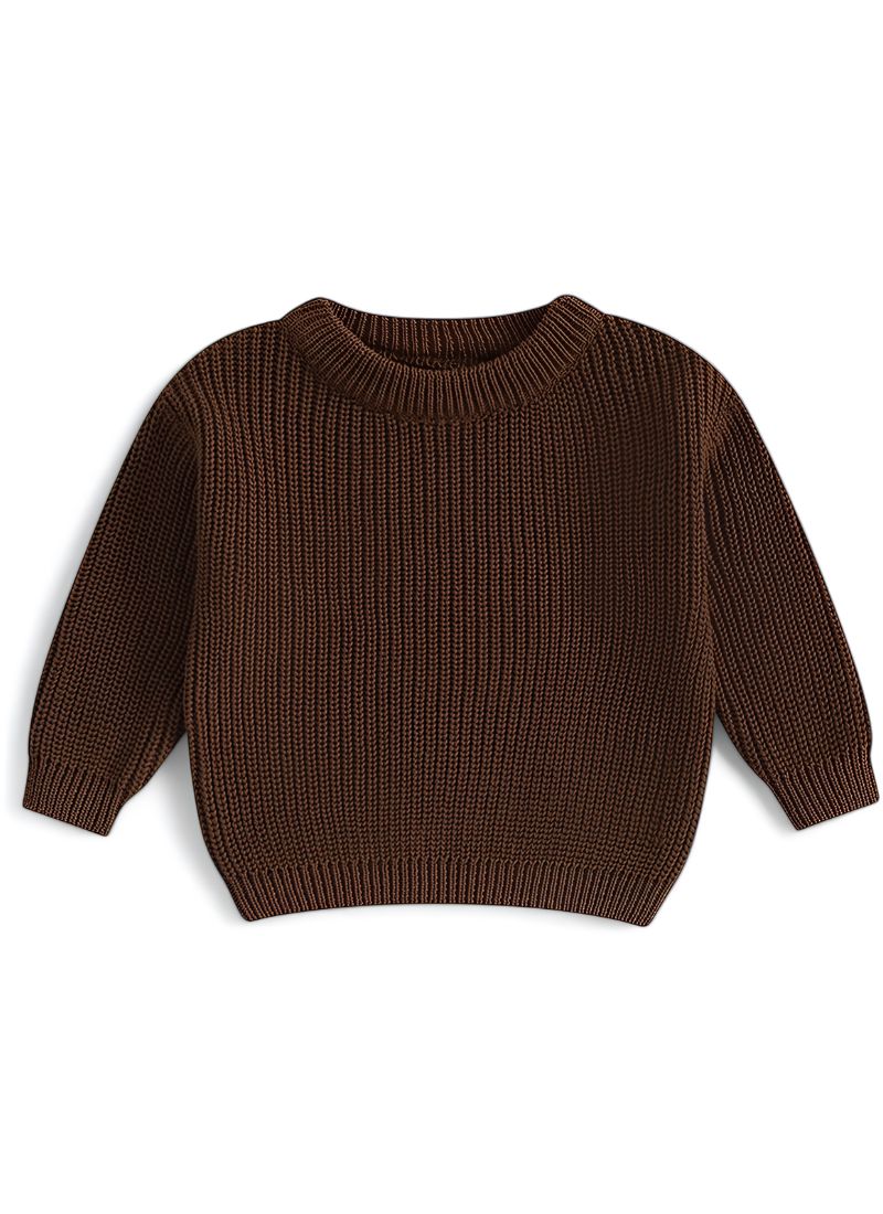 Baby Solid Warm Knit Pullover Sweater
