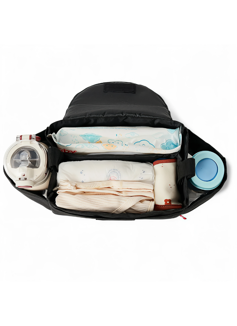 Large Capacity Diaper Bag with Insulated Bottle Pockets html Copiar
