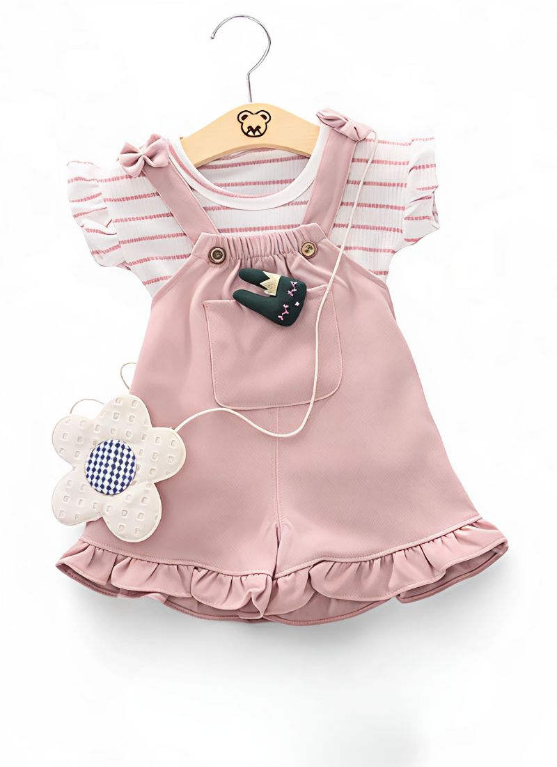 Baby Suspender Shorts T-Shirt Set (2PCS)