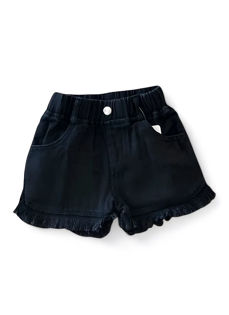 Baby Ruffle Elastic-Waist Cotton Shorts