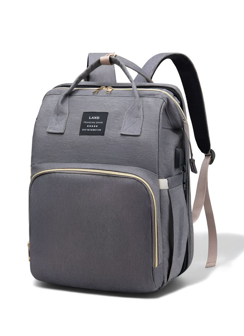Portable Mommy Bag with Foldable Crib