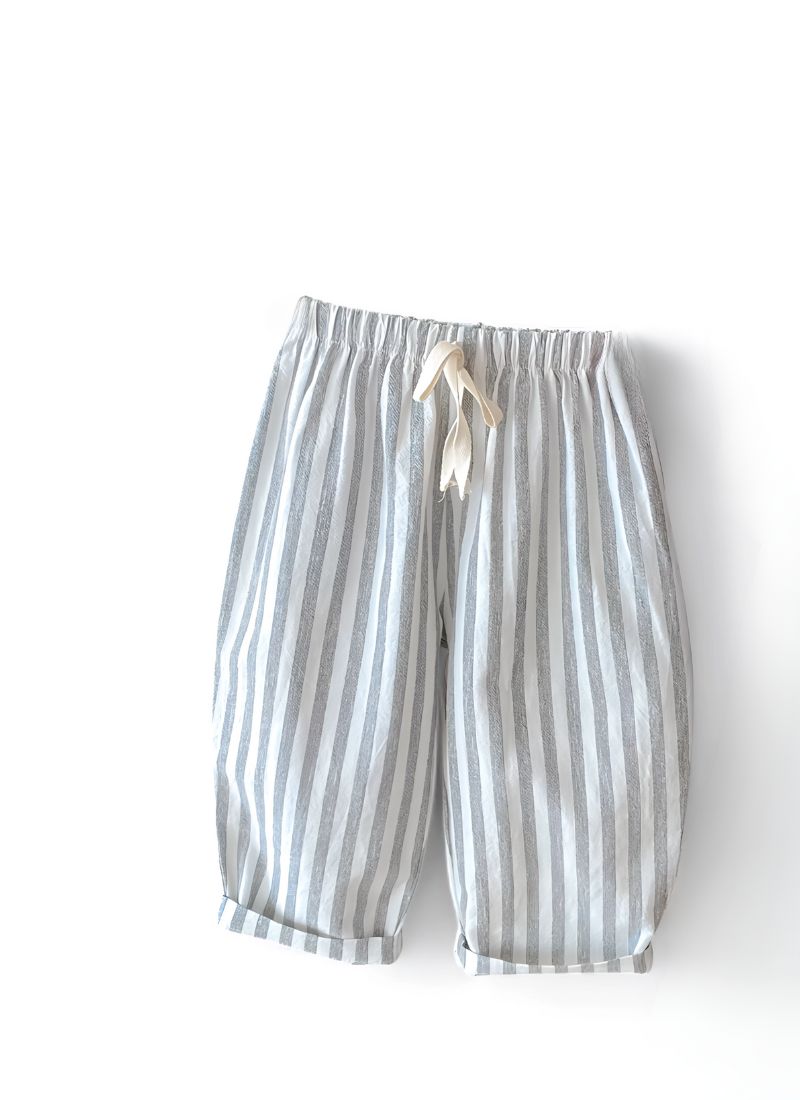 Baby Vintage Stripe Linen-Cotton Pants