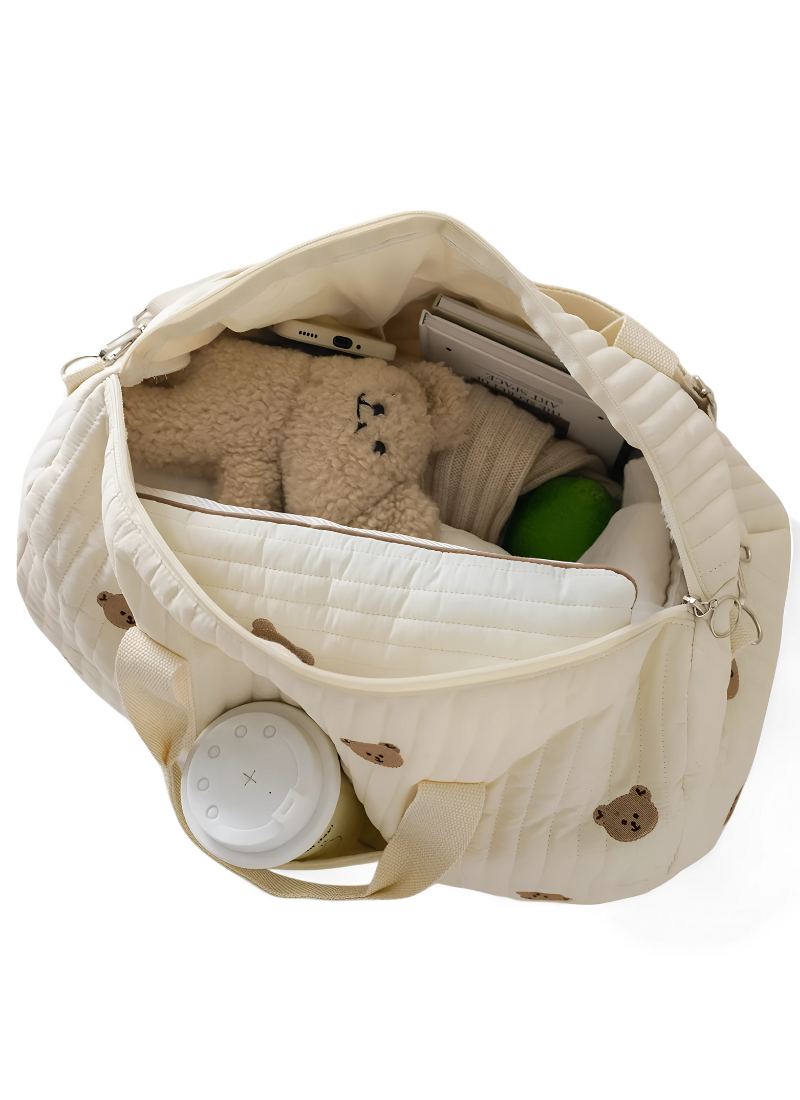 Little Bear Embroidered Mommy Shoulder Bag