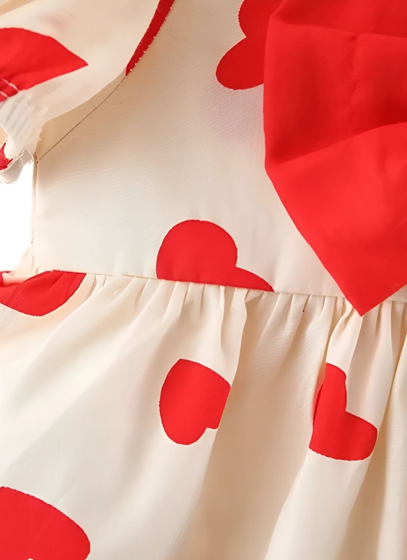 Heart Floral Long Sleeve Dress