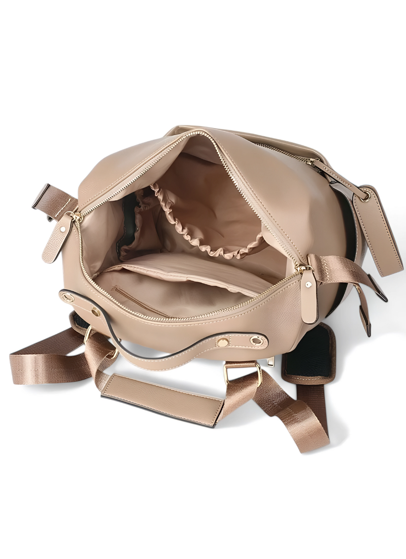 Kit Multifunction Leather Diaper Backpack – Large Capacity