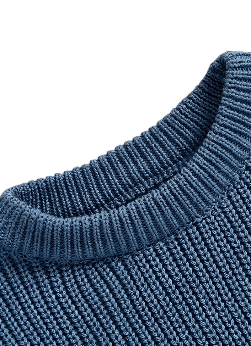 Baby Solid Warm Knit Pullover Sweater