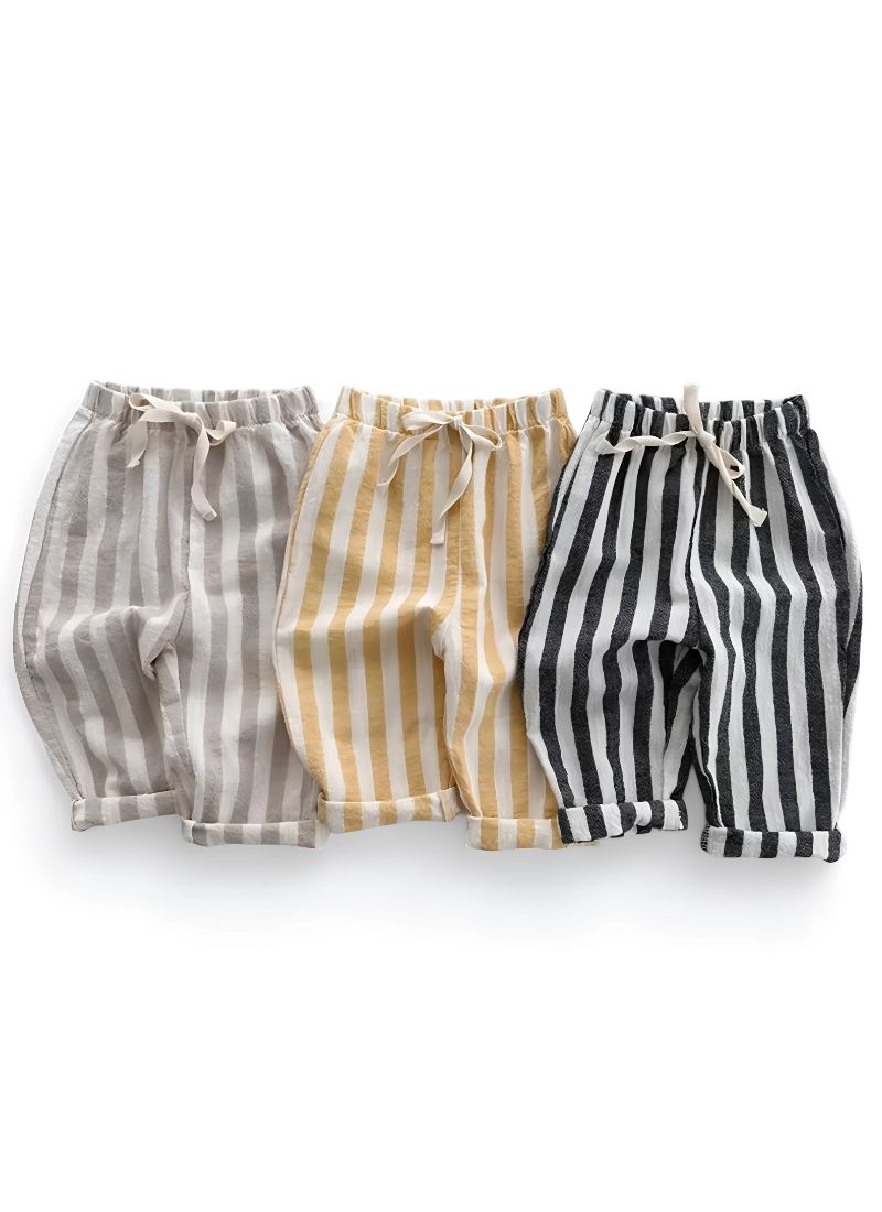 Baby Vintage Stripe Linen-Cotton Pants