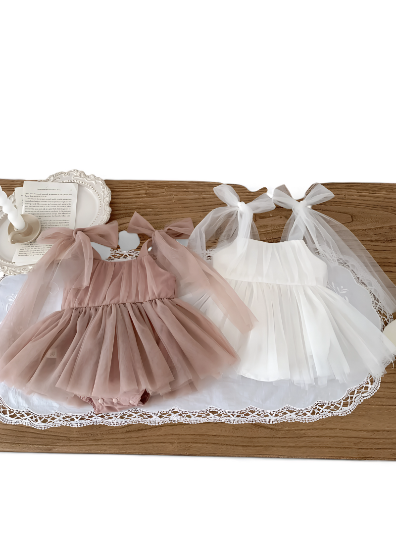 Baby Lace Polka Dot Romper Set