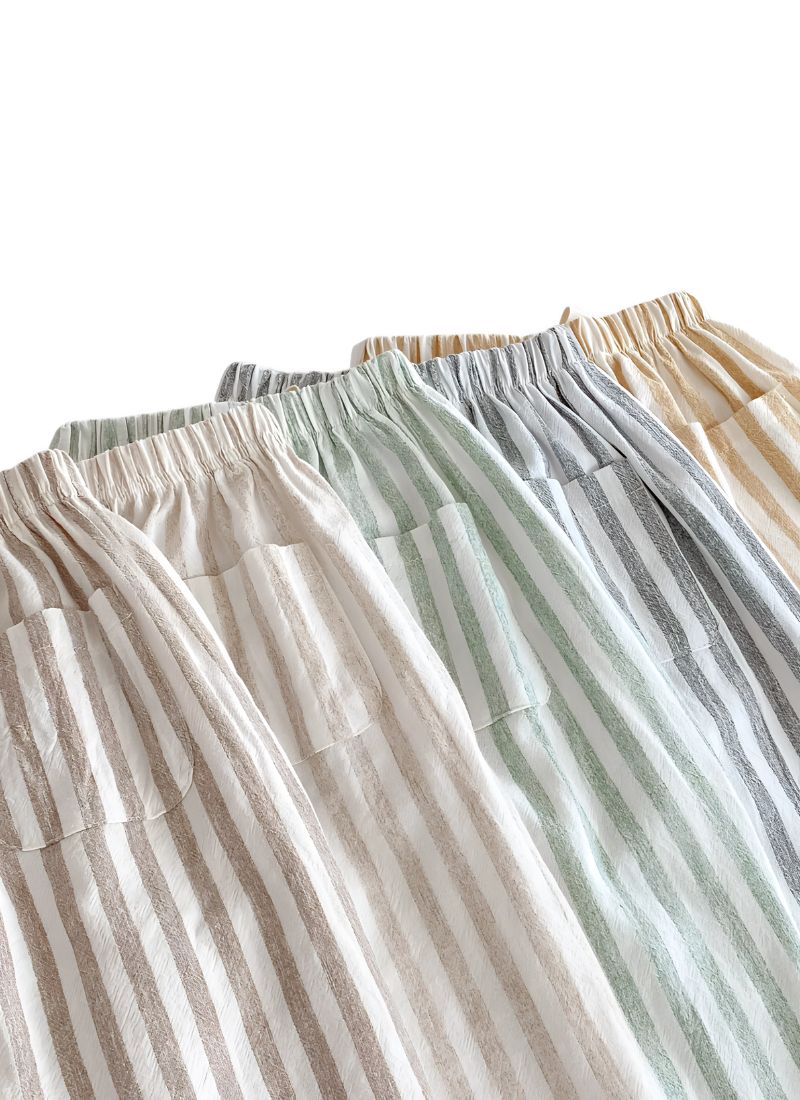 Baby Vintage Stripe Linen-Cotton Pants