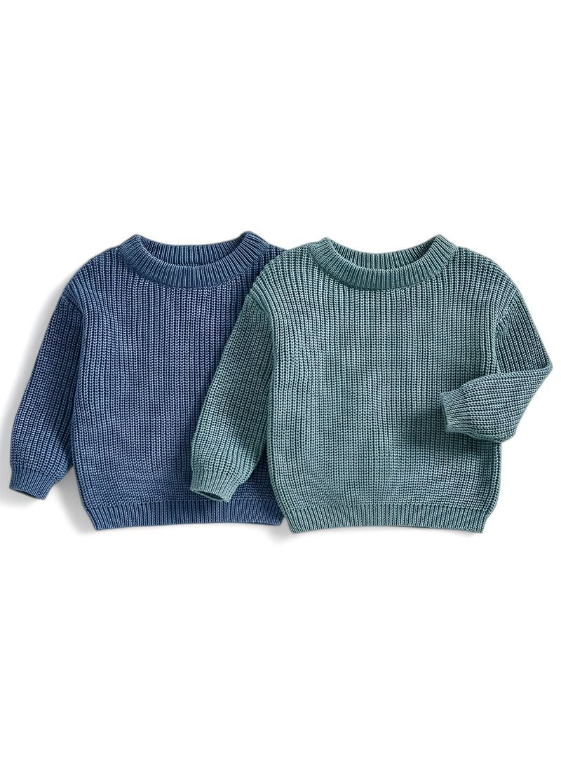 Baby Solid Warm Knit Pullover Sweater