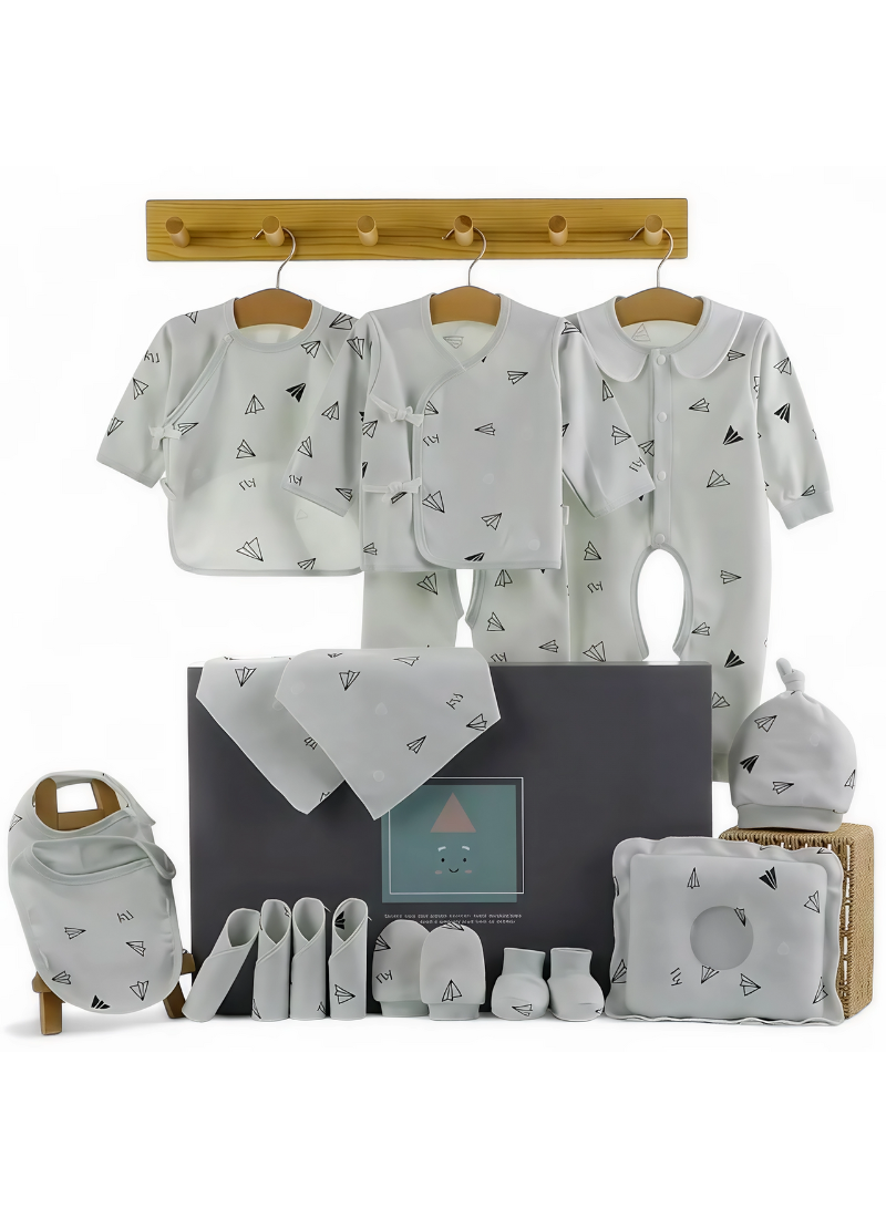 Kit Newborn Essentials Cotton with Gift Box (18PCS)