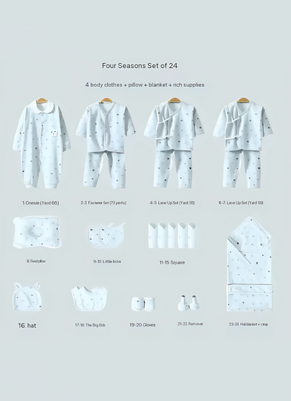 Kit Newborn Star Style Clothing Set - 24 PCS