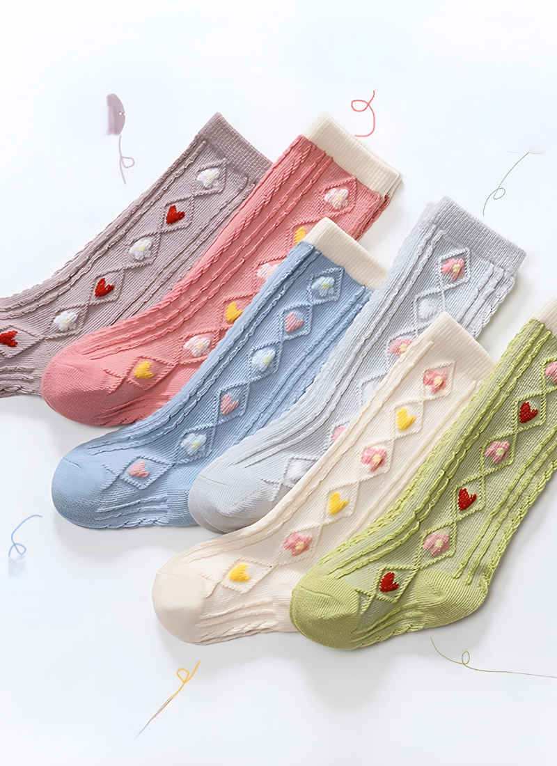 Baby girl knee-high socks