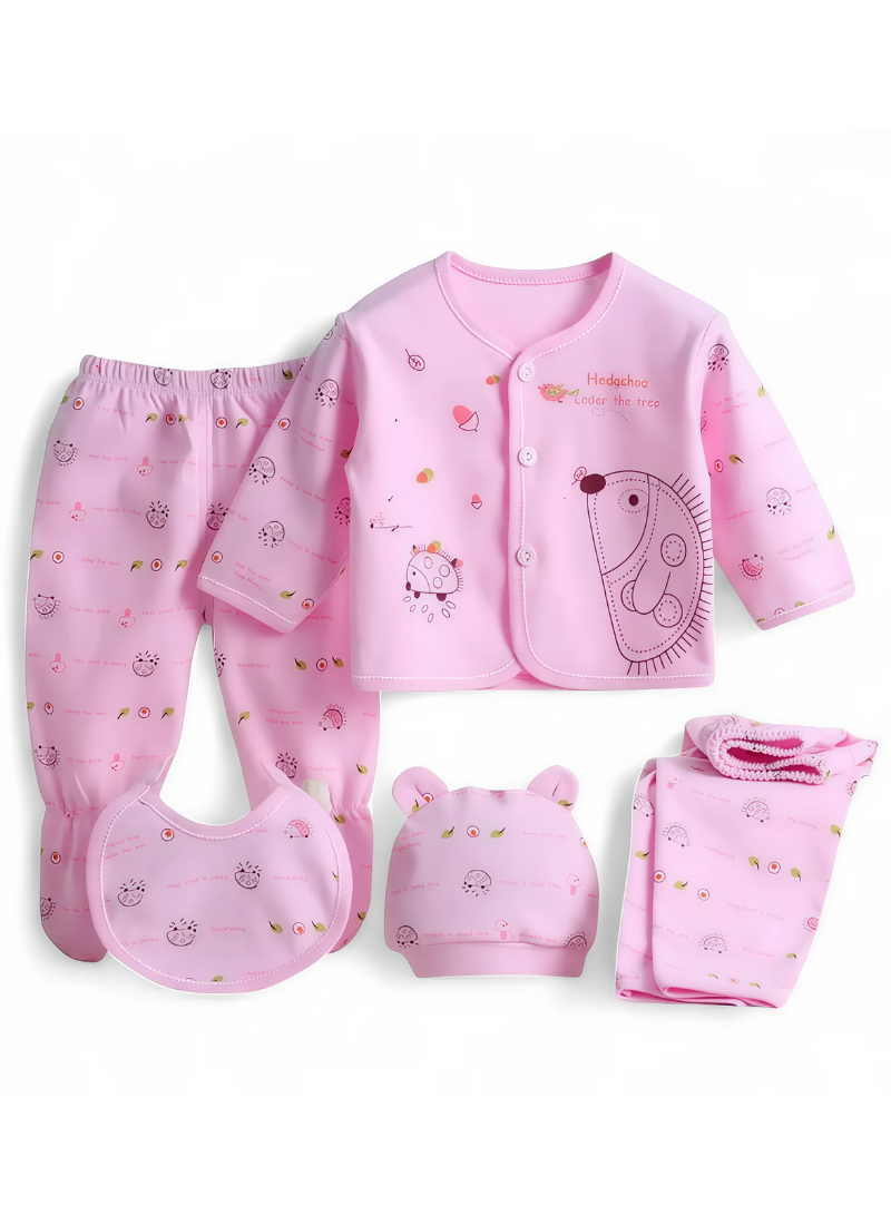 Kit Newborn Essentials in Cotton – 5PCS Set