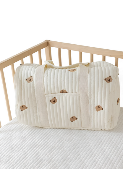 Little Bear Embroidered Mommy Shoulder Bag