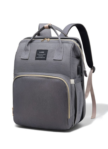 Portable Mommy Bag with Foldable Crib