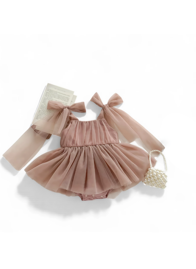 Baby Lace Polka Dot Romper Set