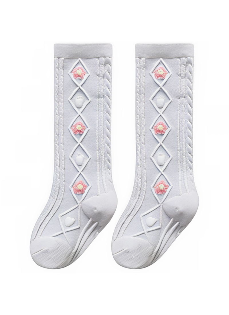 Baby girl knee-high socks