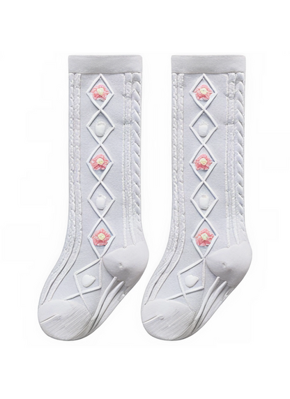 Baby girl knee-high socks